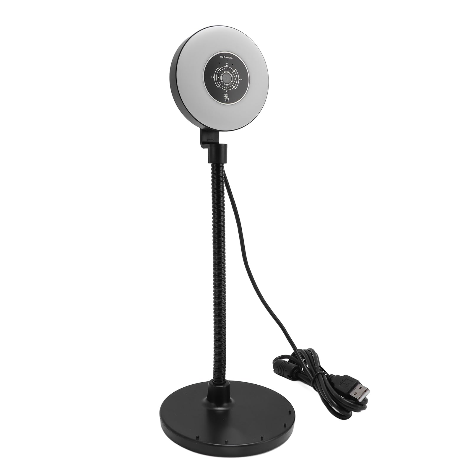 Yunseity Webcam 4K Câmera Web USB Webcam USB Com Microfone Luz Ajustável e Suporte para