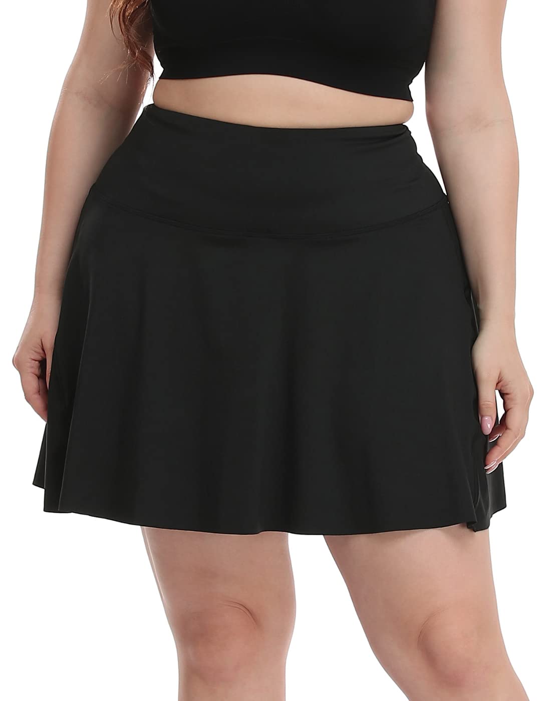 HDE Women's Plus Size Tennis Skort Pleated Athletic Golf Skirt with Shorts