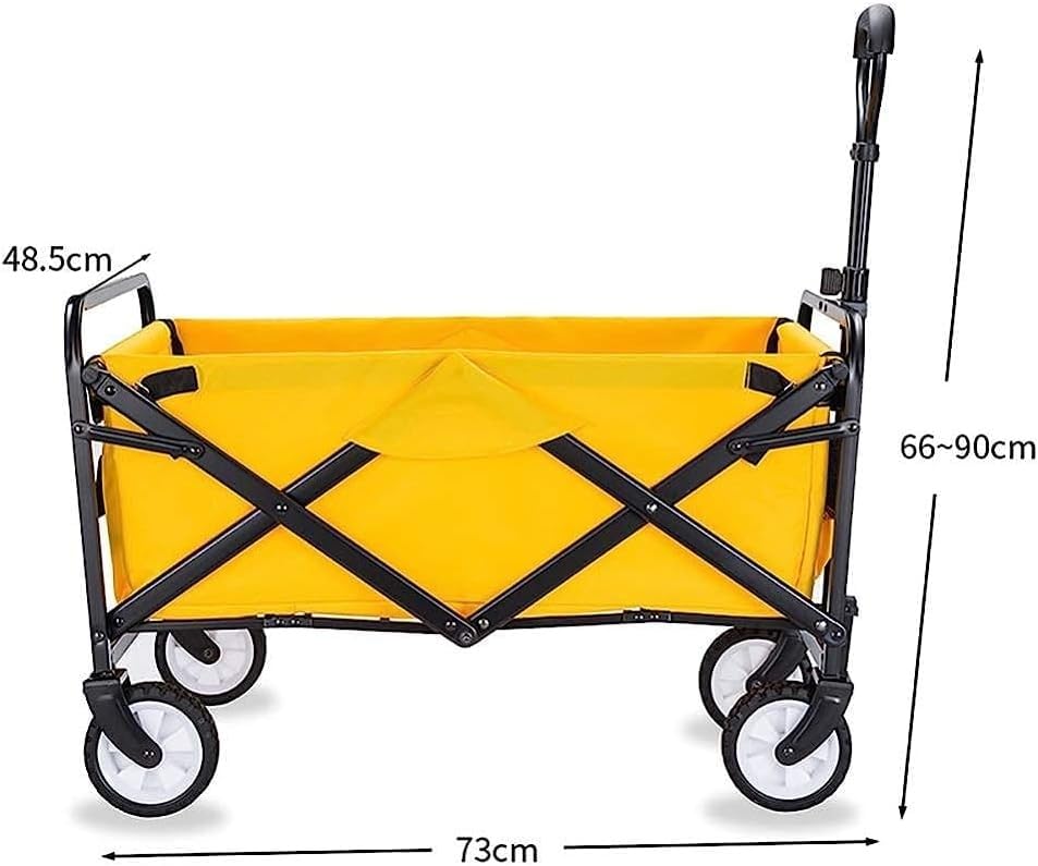 Carro plegable para jardín DUANZEYUQA con capacidad de 60 Kg y ruedas con freno, color rojo miniatura 2
