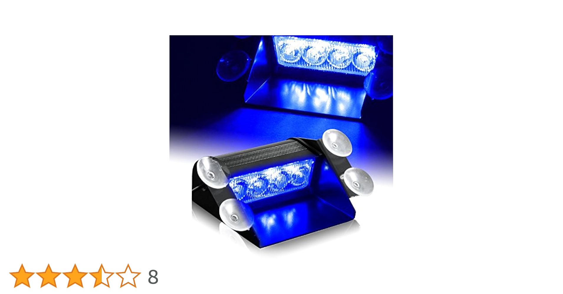 Amazon | Ranzek ホワイト オレンジ警告4 LED緊急ストロボライト