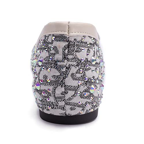 Image of Pearl Decoration Women's Flat Bottom Pointed Toe One Step Shoes