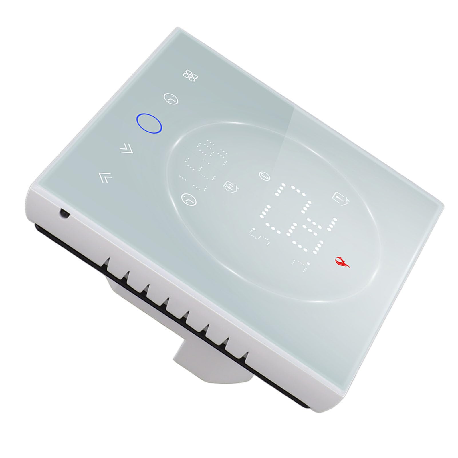 Eujgoov Inteligentny Termostat, Programowalny Termostat LED, Dokładna Kontrola Temperatury, Ekran Dotykowy, montaż Naścienny do Domu i Biura (WHITE)