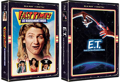 Tape Retro VHS 80's Alien Stephen Spielberg E.T. Exclusive Special Movie & Fast Times at Ridgemont High (VHS Artwork) (Blu-Ray) Double Feature Set