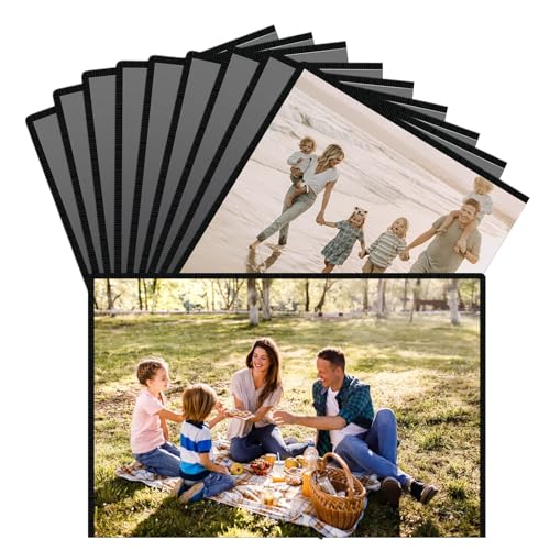 kinoco 10-Pack Magnetic Photo Frames for Fridge - Holds 6x4 Inch Photos (Frame Size 6.46x4.49 Inch) Strong Hold Kids & Family Picture Frames