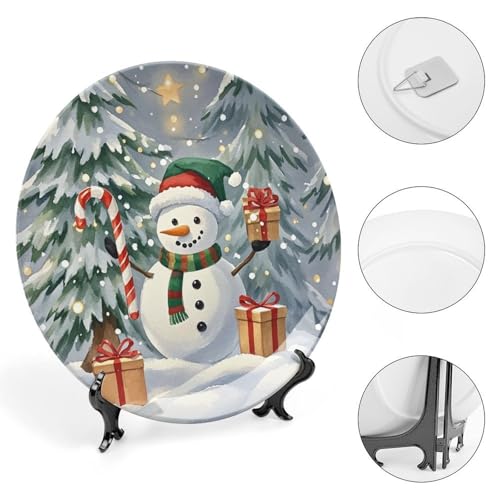 Plato decorativo de porcelana Bone China 8 pulgadas miniatura 4
