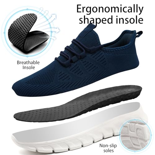 Image of Mens Running Shoes Tennis Shoes Walking Gym Sneakers Lightweight Non Slip Mesh Casual Workout Sneakers