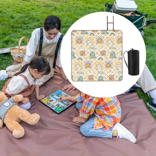Couverture de plage pliable grand format 200x200 cm imperméable - 4