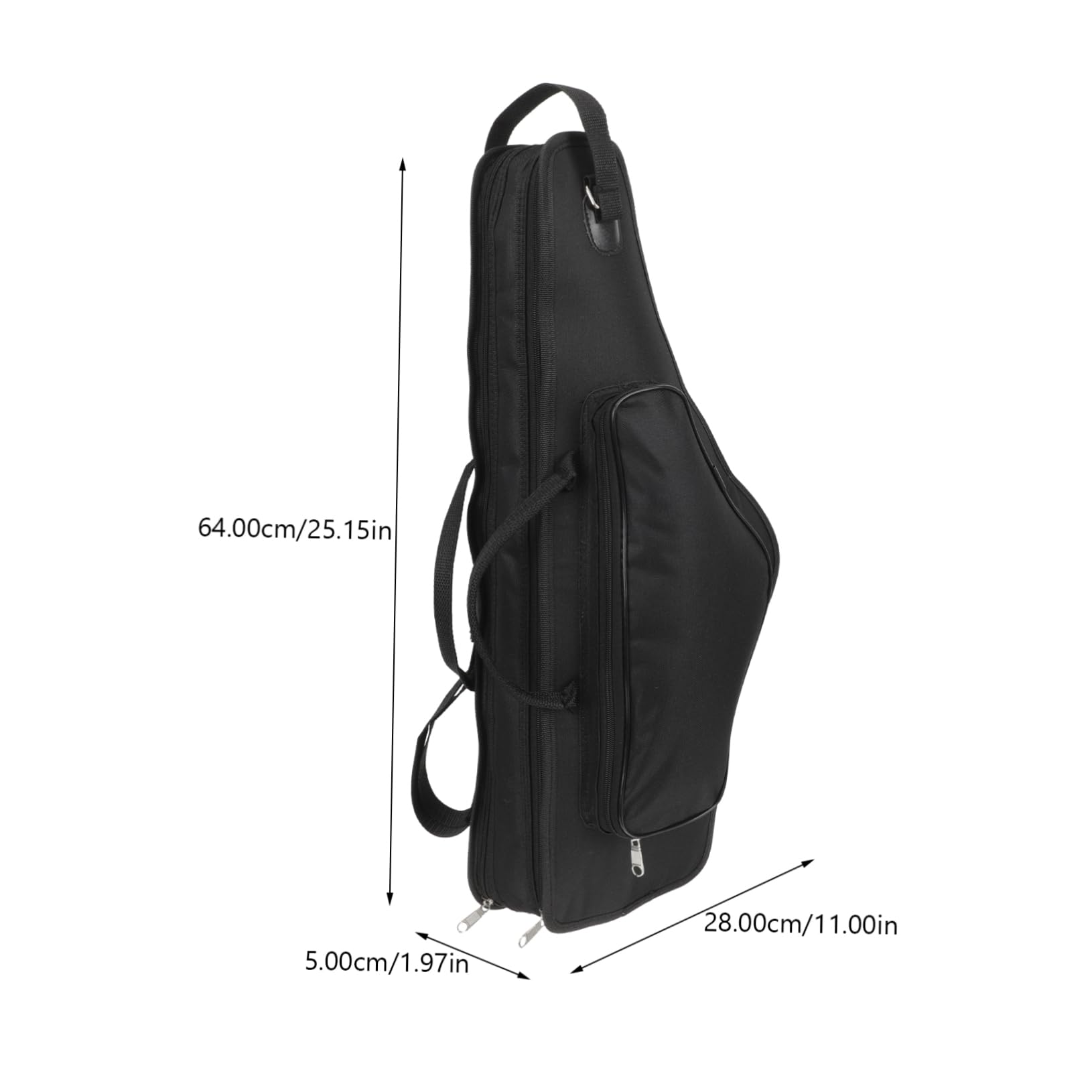 GALPADA Saxophone Shaped Case with Shoulder Strap Large Capacity Sax Bag for Accessories