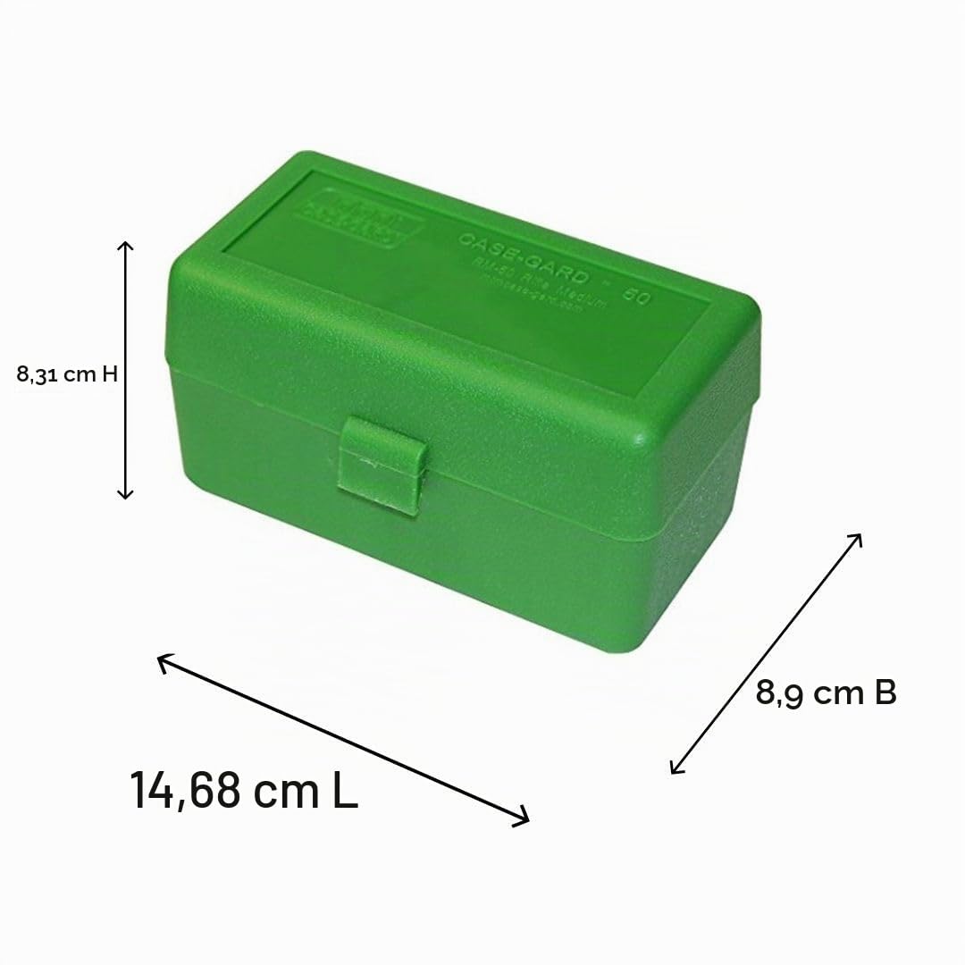 MTM 50 Round Rifle Ammunition Box RM-50 Green, Ansicht 2