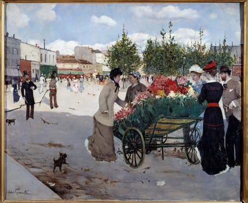 Art mural fleuriste boulevard Rochechouart de Goeneutte en haute définition 60x90