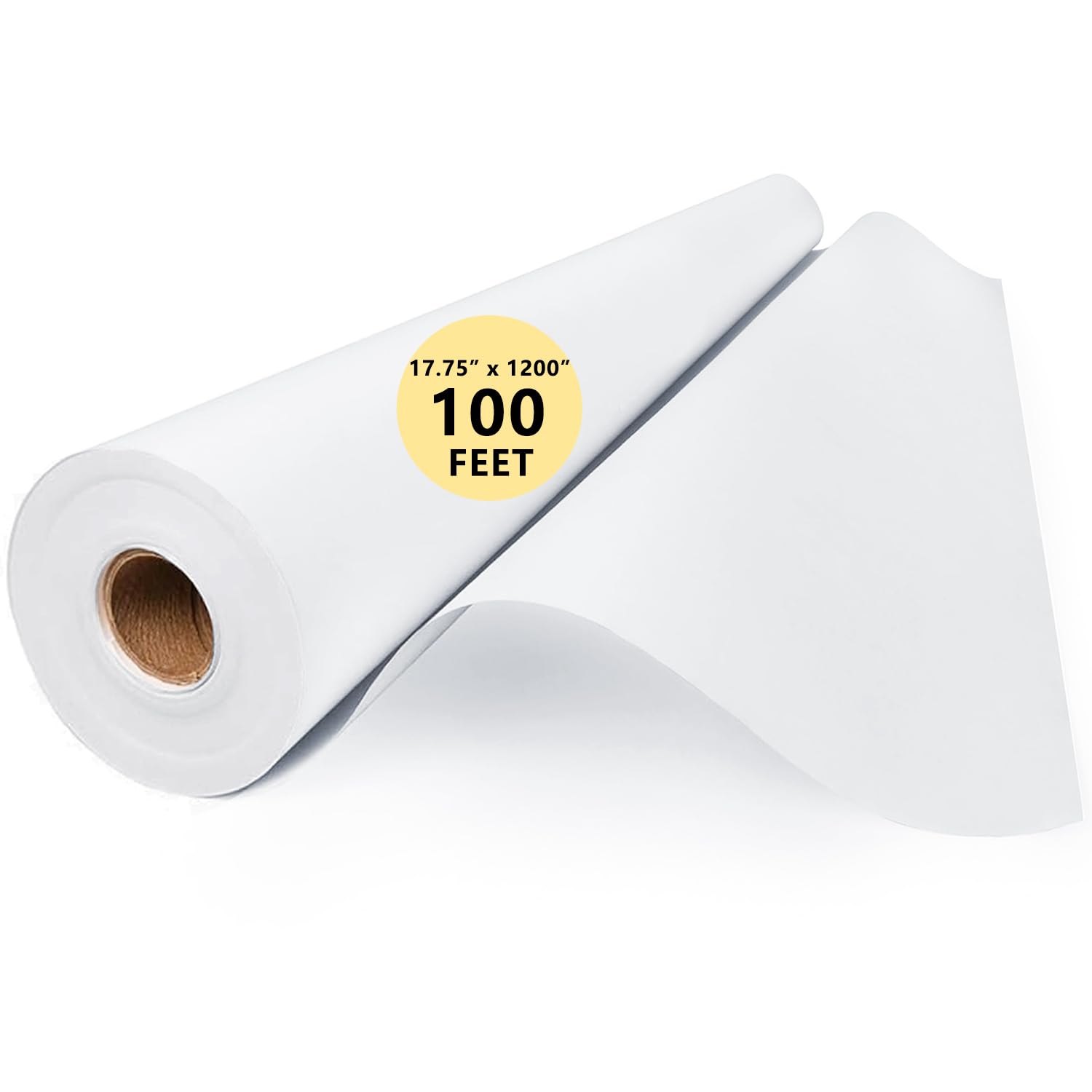 Art Paper Roll for Crafts, 17.75"x1200" (100') White Gift Wrapping Paper