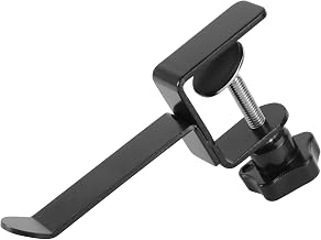 Aluminum Alloy Headphone Holder Under Desk Stand Rack for Gaming Headsets and Earphones Space-Saving Black Mount Compatible with All Bracket for Home and Office Storage