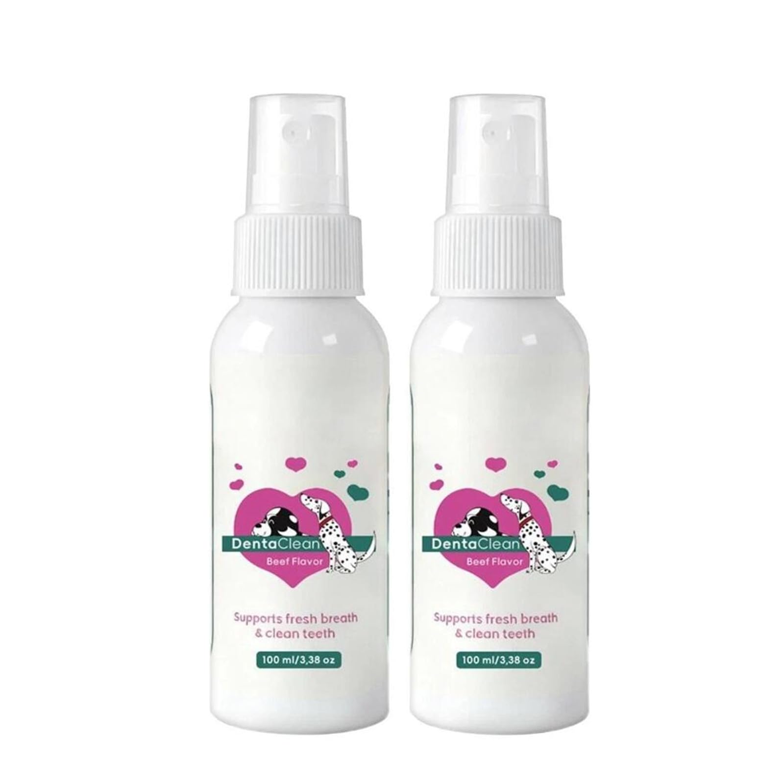BODYA 2Pcs 100ml Dog Breath Freshener Spray Natural Pawguardian Dental-spray No-Contact Teeth Cleaning for Pets Cats