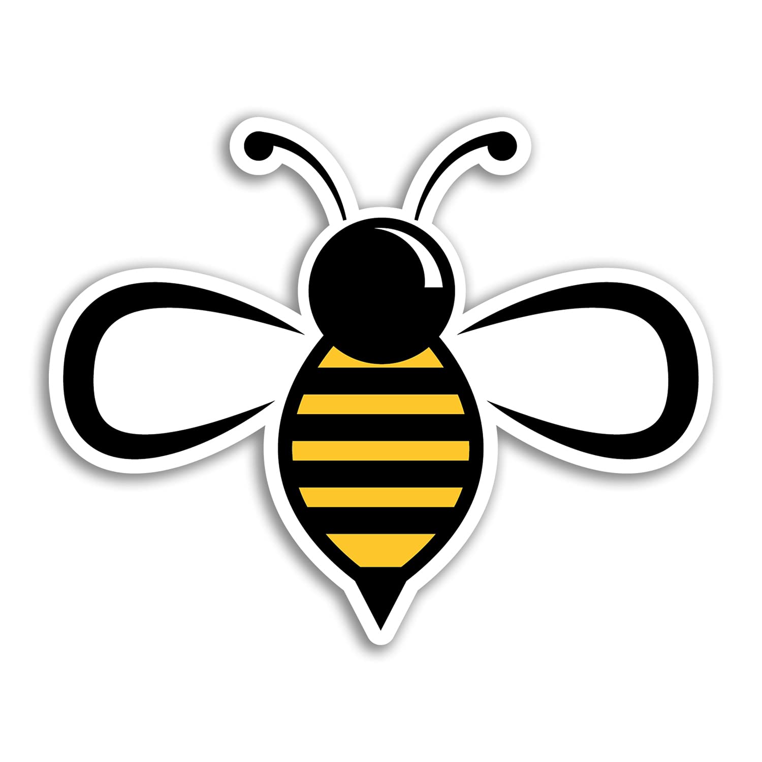 Dv Design Multi 2 X 10Cm Wide Bumble Bee Vinyl Stickers - Insect Kids Science Nature Sticker #29945
