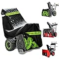 Chikia Large 600D 24-32 inch Snowblower Cover, 2-3 stage Snow blower Waterproof Outdoor Compatible with C ubCadet,Troy-Bilt,Toro,Ariens,Husqvarna EGO Ryobi with Windproof strap,Two Vents