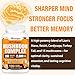 Brain Supplements for Memory and Focus, Mushroom Supplement, 20 in 1 Mushroom Complex with Lions Mane, Reishi, Turkey Tail, Cordyceps, Shiitake, for Focus, Brian, Memory Supplement, 120 Capsules
