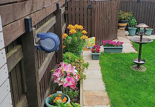 myAIMS 26m Retractable Double Clothes Drying Line, Wall-Mounted Heavy Duty Washing Line, Extendable Reel Airer Clothes line Adjustable Clothes Dryer Line Garden outdoor or indoor (Dark Grey)