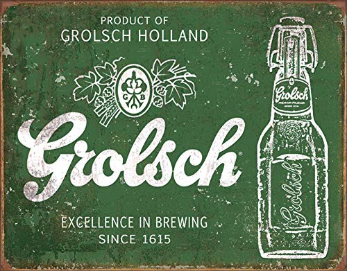 The Great Patriot Grolsch Beer Excellence Tin Sign