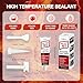 POLIXEL Red High Temperature RTV Silicone Gasket Maker - Oil Resistant Sealant for Engines, Exhaust Manifolds, Oil Pans, Gearboxes, Pumps, Superchargers & Automotive Parts - 3.4 oz