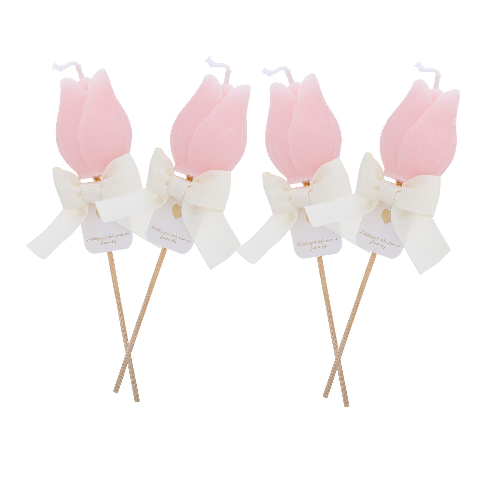 Lurrose 4 candele profumate a forma di tulipano, design realistico di tulip