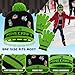 Minecraft Boys Beanie Hat Gloves And Scarf Set, Winter Accessory Set - Boys Gift (One Size, Green/Black Character)