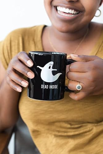 Miniatura 4 de Pearhead - Dead Inside Ghost, Taza de café de regalo incandescente de Halloween, accesorios de otoño para el hogar Deor, 13 onzas