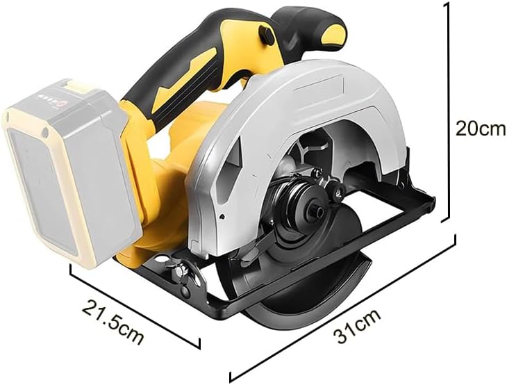 Vista 7 de Sierra circular inalámbrica para batería DEWALT 20V MAX, sierras circulares eléctricas sin escobillas de 7-1/4 pulgadas, capacidad biselada de 0 a