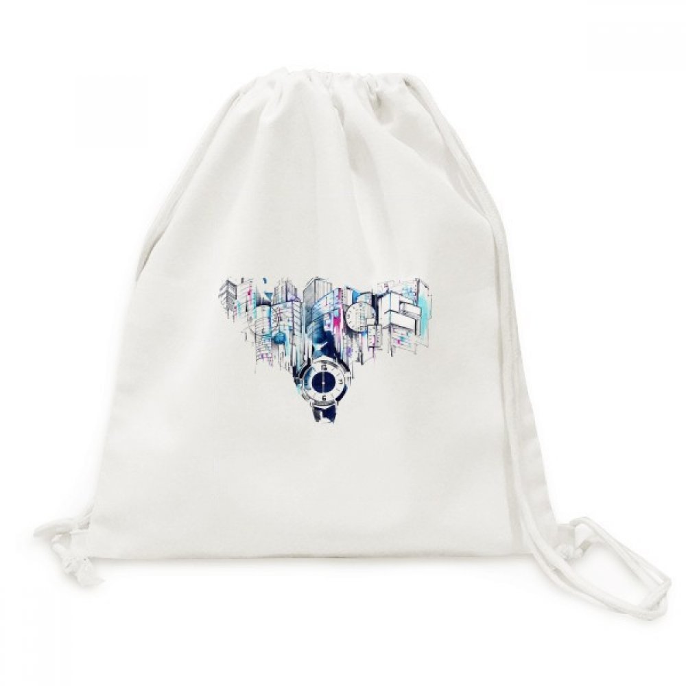 Toile drawstring backpack voyage aquarelle pour sport et loisirs