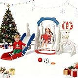 Slide per bambini ispessiti e allargati, scivolo per bambini piccoli indipendente con canestro da basket, attrezzatura per parco giochi con scivolo, scivoli all