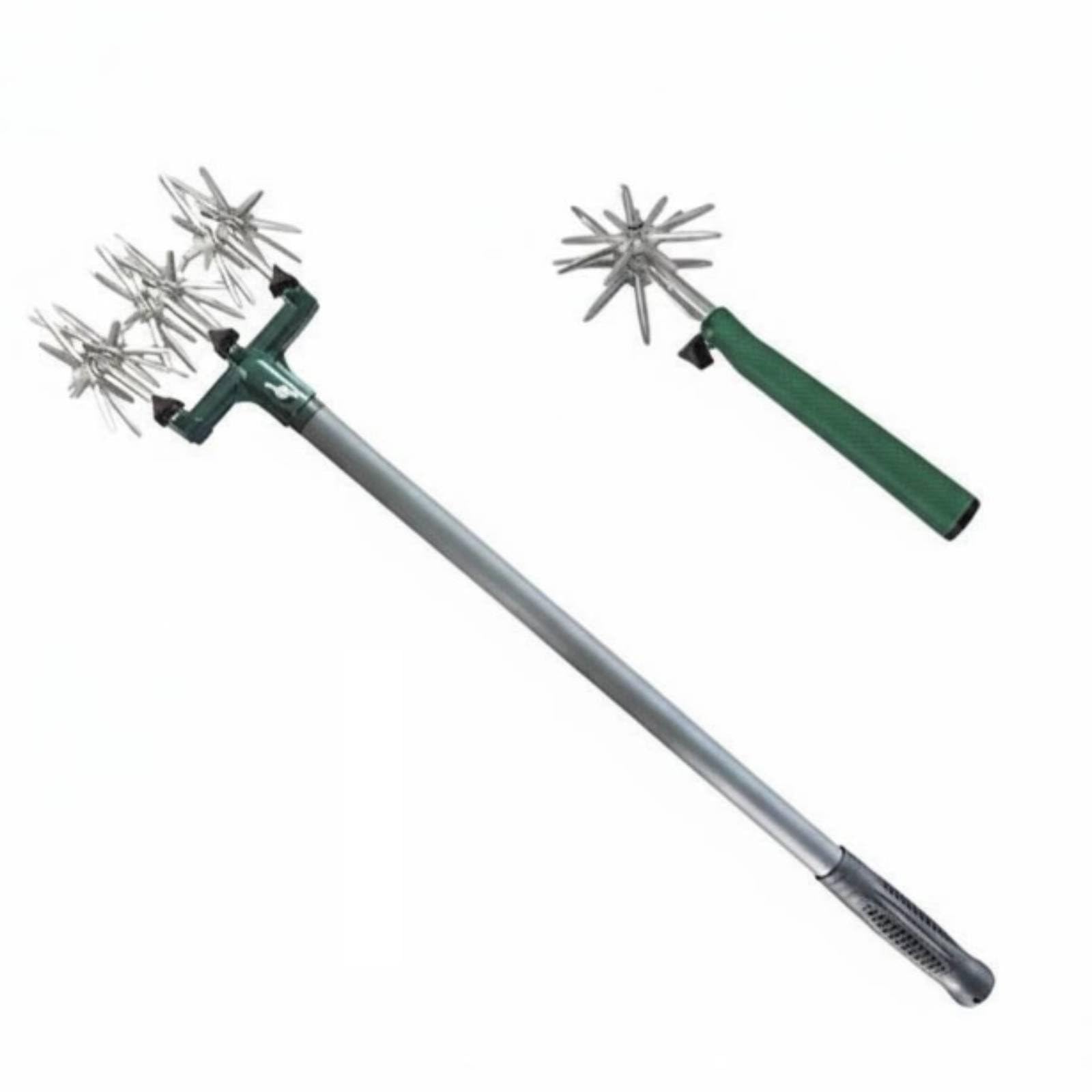 Rotofraise Manuelle en Acier avec Manche Long pour Labourer Les Parterres et Aérer Les Plantes dans Les Potagers et Les Pelouses