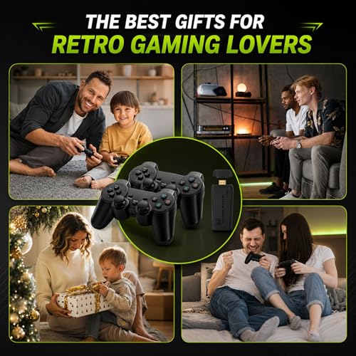 Image of Zepplay 4K Retro Game Stick | 21,000+ Preloaded Games | 15 Emulators | 64GB Card Included | Plug & Play HDMI Video Game for TV | Dual 2.4G Wireless Controllers | Gaming Console for Kids & Family