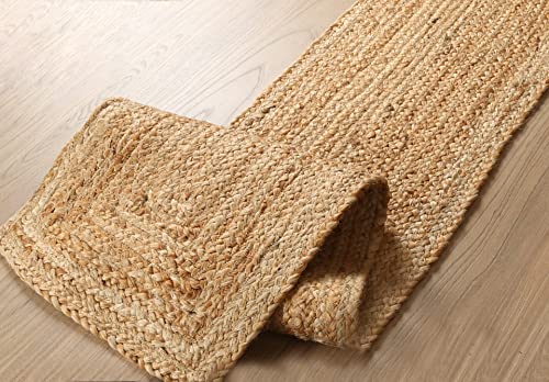 Chemin de table en jute Lightnpro 33x183 cm réversible de style rustique - 4