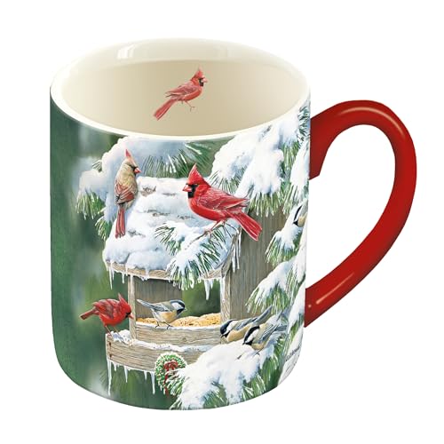 Taza de café Lang Cardinal Christmas 14 oz miniatura 1