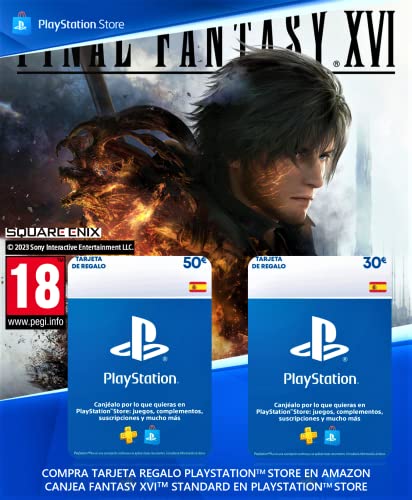 80€ PlayStation Store Tarjeta Regalo por Final Fantasy XVI Standard Edition - Cuenta española [Código por correo]