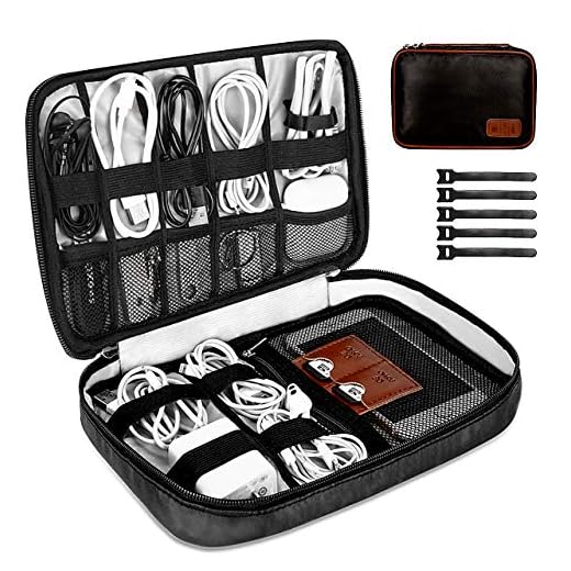 Organizer Cavi, GIKPAL Cavi organizza Bag Elettronica Viaggio Borsa Organizzatore per cavi/Disco rigido/Caricatore portatile/Tablet