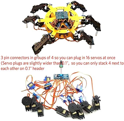 Image of REES52 PCA9685 16 Channel 12-Bit PWM Servo Motor Driver IIC Module and 2pcs SG90 9G Micro Servo Motor for Arduino Robot