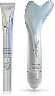 Cosmetisse Eye Revival Duo Bundle – CaviarLux Eye Lift Serum + Anti-Aging Intensive Eye Cream with Vibrating Applicator, Hydrating & Firming Eye Care Set for Puffiness, Dark Circles & Fine Lines (2 Products)