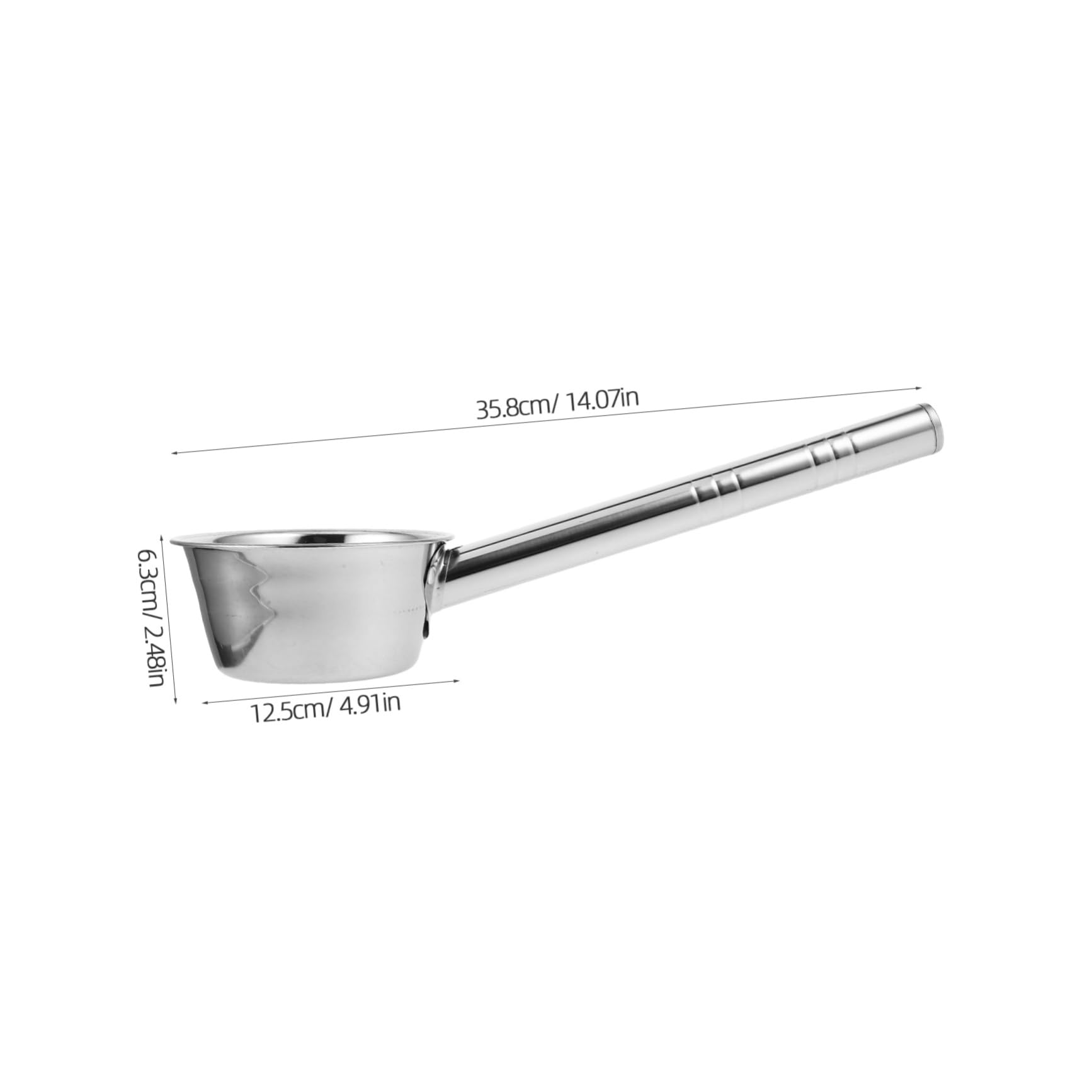 Mipcase 5 Pièces Louche à Eau Louche De Cuisine Tasse De Rinçage De Shampoing Échantillonneur D'eau Cuillère à Eau à Long Manche Arrosage Poignée De Louche De Bain Acier Inoxydable Silver