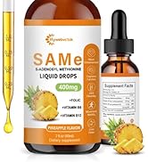 Liquid SAM E Drops, 2 Fl Oz,SAM-E(SAMe) Supplement 400MG S-Adenosyl-L-Methionine with Vitamin B6,...
