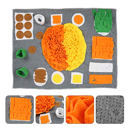 Balacoo Pet Snuffle Mat divertido de flanela para alimentação lenta Quebra-cabeças Alimentador Nariz