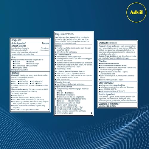 Advil Liqui-Gels Pain Reliever and Fever Reducer, Pain Medicine for Adults with Ibuprofen - image 8