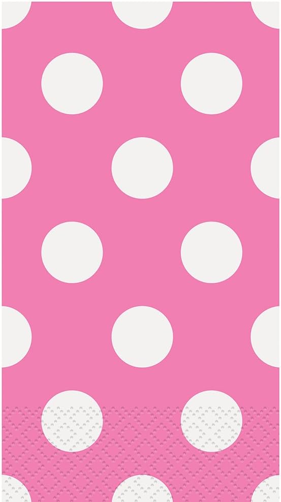 Hot Pink Polka Dot Paper Guest Napkins, 16ct