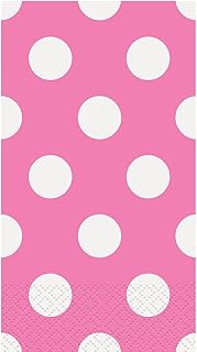 Hot Pink Polka Dot Paper Guest Napkins, 16ct