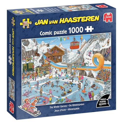 Jan Van Haasteren - JVH - Jeux d'hiver - Winter Games - Puzzle Adulte - Carton 100% recyclé - 1000 pièces - Jumbo