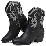 Höchster Komfort für jeden Schritt: Haben Sie genug von steifen Stiefeln? Unsere Cowboystiefel verfügen über eine luxuriöse dreilagige Einlegesohle, die außergewöhnliche Unterstützung des Fußgewölbes und wolkenähnliche Dämpfung bietet. Genießen Sie ganztägigen Komfort, egal ob Sie tanzen, erkunden oder einfach nur auf den Füßen, mit einem atmungsaktiven Futter, das Sie von Sonnenaufgang bis Sonnenuntergang bequem hält.