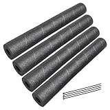 Woxiove Black Snake Wrap Pipe Insulation Foam Tube, 15.7' Pre-Cut Pipe Protection, Multi-Purpose Pool Noodles for Water Pipe, Swimming Pool Rails, Door Handles, Metal Poles and Bed Ladders (4-Pack)