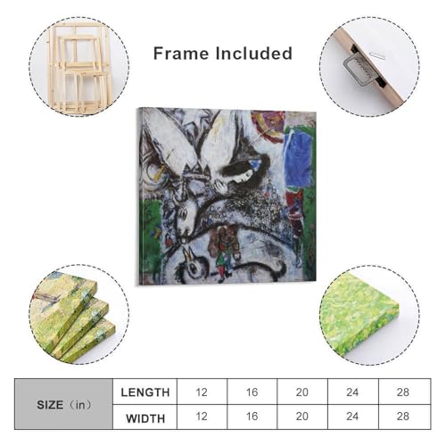 Impression sur toile Chagall Le Grand Cirque 60x60 pour habiller un mur