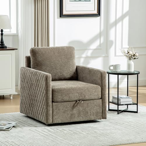 SUSULULU 33" Upholstered Minimalist Sofa Chair Set of 2, Comfy
