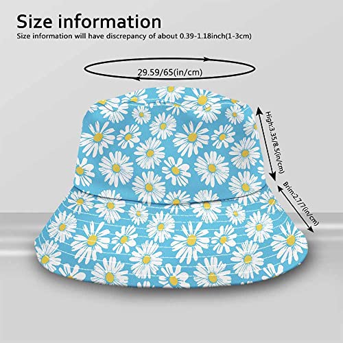 Pehede Daisy Flower Bucket Hat For Women Floral Background Reversible Summer Men Fashion Fisherman Beach Sun Hats #TOP1