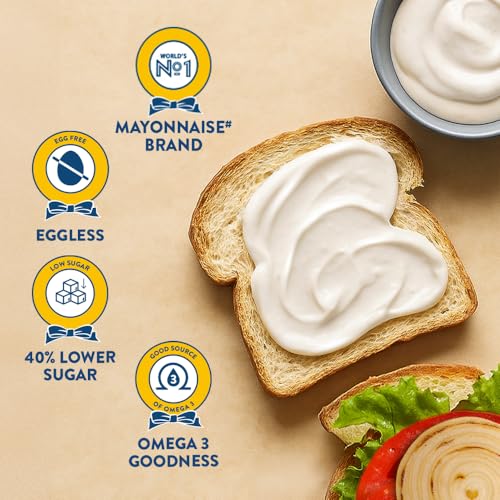 Image of Hellmann's Veg Mayonnaise, 250 g, for Creamy Delicious Meals, 100% Vegetarian, World's No. 1 Mayonnaise Brand